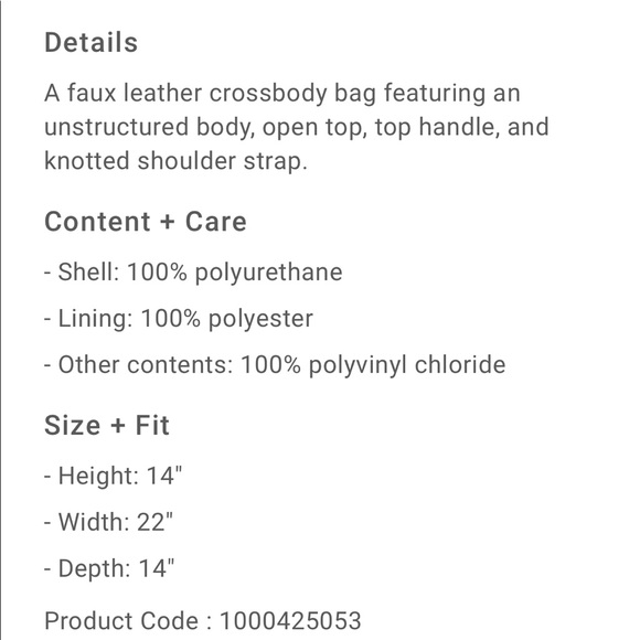 Faux Leather Open Top crossbody bag - Picture 7 of 11